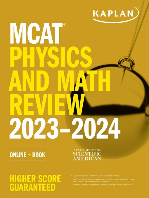 Title details for MCAT Physics and Math Review 2023-2024: Online + Book by Kaplan Test Prep - Wait list
